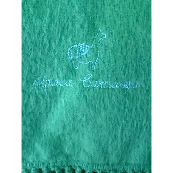 ALPACA CAMARGO Scarf / Wrap W 9”X L 64” Lime - Picture 3 of 7